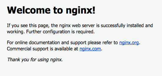 NGINX Welcome Page