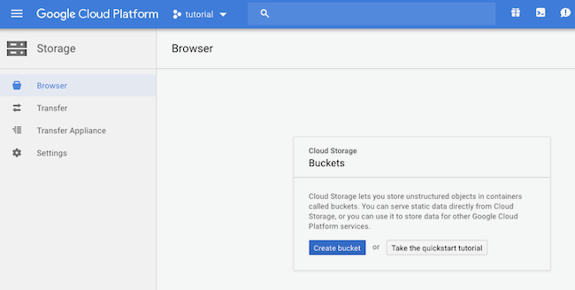 Creating a Storage Bucket in Google Cloud